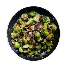Hepworth Farms Crispy Brussels Sprouts with Shiitake “Bacon”